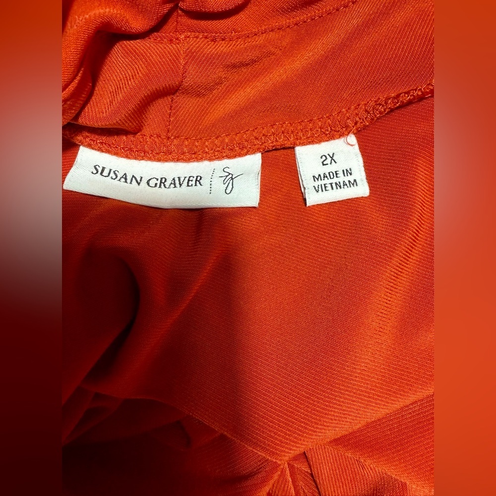 🍂 Susan Graver Liquid Knit Waterfall Cardigan – Size 2X - Picture 5 of 7